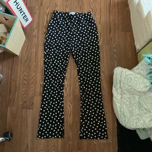 Flare polka dot pants